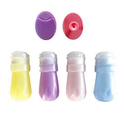 CerfoParlen Travel Bottles for Toiletries 2oz Travel Size Containers Silicone Travel Bottles Leak Proof,4Pcs Squeezable Refillable Empty Toiletry Bottles