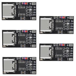 DWEII 5PCS USB-C PD Trigger Board Module PD/QC Decoy Board Fast Charge USB Type-c to 12v High Speed Charger Power Delivery Boost Module