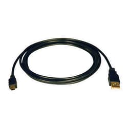 Tripp Lite USB 2.0 Hi-Speed A to Mini-B Cable (A to 5Pin Mini-B, M/M) 3-ft.(U030-003),Black
