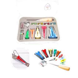 HONEYSEW Single Double Fold Bias Tape Maker Tool Kit Set, 6MM/9MM/12MM/18MM/25MM Fabric Bias Tape Maker Tools 5 Sizes DIY Sewing Bias Tape Makers for Quilt Binding