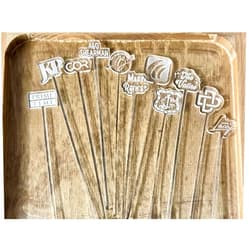 DesignLEE Studio 25 Personalized Drink Stirrers for Weddings Custom Stir Sticks Name Corporate Logo Swizzle Sticks Birthday Drink Toppers Made of Engraved Acrylic