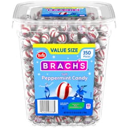 Brach's Bobs Sweet Stripes Soft Peppermint Candy, Individually Wrapped Pieces, 3.9 lb Tub (350 Count)