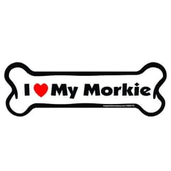 Imagine This Bone Car Magnet, I Love My Morkie, 2-Inch by 7-Inch