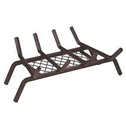 Rocky Mountain Radar Rocky Mountain Goods Fireplace Grate with Ember Retainer - 1/2” Heavy Duty Cast Iron -Heat Treated for Hottest Fires - Retainer for Cleaner More efficient fire - Weld has (18