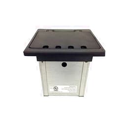 AccessFloorSystems.com Access Floor Systems Compact Electrical Box with Cover | Easy Install | Heavy Duty | UL Listed | MADE IN USA