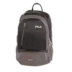 Fila Duel Tablet and Laptop Backpack, Black/Grey, One Size