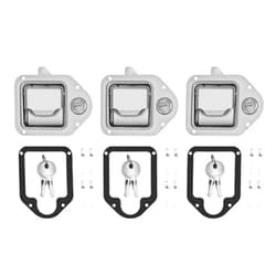 Tutor Auto 3-Pack Truck Tool Box Latch, Stainless Steel Trailer Toolbox Handle Latch with Lock 4-3/8