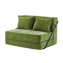 VINGLI Futon Sofa Bed Sleeper Sofa Chair Bed Twin Floor Sofa Bed Small Couch Folding Mattress Olive Green Couches for Living Room Floor Chair Freestanding RV Futon Couches for Indoor and Outdoor