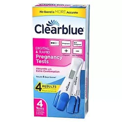 Procter & Gamble - Pampers Clearblue Pregnancy Test Combo Pack, 4ct - Digital with Smart Countdown & Rapid Detection - Value Pack, White 4 Count (Pack of 1)