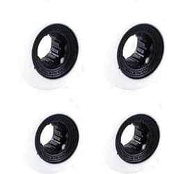 Powerflex Skateboards Gumball White/Black Skateboard Wheels - 56mm 83b (Set of 4)