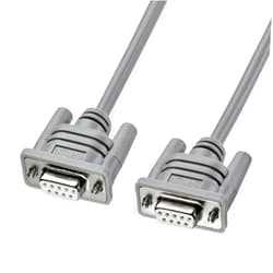 Sanwa Supply KRS-403XF-5K2 RS-232C Cable (Cross), 16.4 ft (5 m), Light Gray