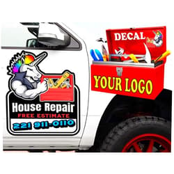 Generic My Happy Customized Gifts - Custom Sticker Logo║ Personalized Your Own Logo Graphic ║ Any Size - Car Decals ║ Waterproof on Car Boat Mugs Window Mailbox
