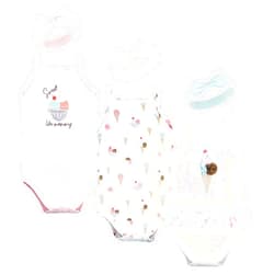 Little Treasure baby-girls Sleeveless Bodysuit and Headband Set