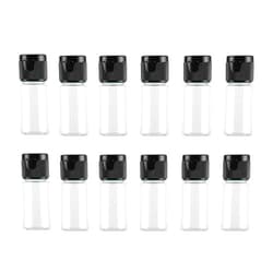 VASANA 12Pcs 10ml/0.3oz Clear Plastic Squeeze Bottle with Flip Cap - Empty Refill Cosmetic Perfume Makeup Water Cleanser Shower Gel Emulsion Lotion Liquid Sample Storage Container