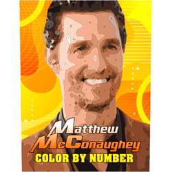 By Greg Clark (Author) Matthew McConaughey Color By Number: Romantic Comedies Actor Inspired Color Number Book for Fans Adults Creativity Gift