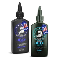Bossman Jelly Beard Oil for Men Bundle | 2 Pack, 8 oz (Magic + Royal Oud Scents) | Softens, Moisturizes & Conditions with Natural Ingredients – Made in the USA