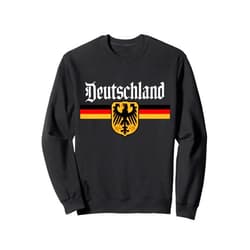 German Crest Love Oktoberfest German Party Gifts Coat of Arms Eagle Banner Vintage Deutschland Germany Flag Sweatshirt