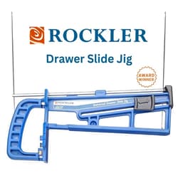 Rockler Universal Drawer Slide Jig - Cabinet Hardware Jig Install Drawer Slides Quickly, Accurately - Hardware Installation w/Locking Wedge to Secure Cabinet Slide - Adjustable Woodworking Tools