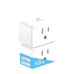EIGHTREE Mini Smart Plug 𝟓𝐆𝐇𝐳 𝐖𝐢-𝐅𝐢 𝐂𝐨𝐦𝐩𝐚𝐭𝐢𝐛𝐥𝐞 𝟏𝟓𝐀, 𝗘𝗻𝗲𝗿𝗴𝘆 𝗠𝗼𝗻𝗶𝘁𝗼𝗿𝗶𝗻𝗴, Smart Plugs That Compatible with Alexa & Google Home & SmartThings, Remote Control, Timer
