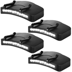 Mudder 4 Pieces Hat Clip Light 11 LED Rotatable Clip Headlamps Cap Lights Clip on Hat Waterproof LED Ultra Bright Hands-free Flashlight for Hunting Camping Fishing Hiking