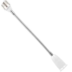 Serdokntbig E26/E27 Light Socket Extender Adapter,E26 to E26 Socket Extender, 48CM/18.8 Inch Extension,Bendable Flexible Gooseneck Adjustable Extension Socket Extender Adaptor (1-Pack)