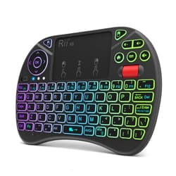 Rii X8 Mini Keyboard,2.4GHz Portable Wireless Keyboard with Touchpad Mouse,RGB Backlit,Rechargeable Battery for Android TV Box/Mac/PC/Nvidia Shield