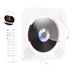 Gueray Portable CD Player Bluetooth Wall Mounted Music Player Home Audio Speaker with Remote Control FM Radio HiFi Speaker Support CD USB TF AUX Input Ideal for Gift Home Decor
