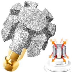 LENONG Dog Nail Grinder Head Fast Cooling Grinding Wheel Diamond Sawtooth Bit for Anxious Dogs, Compatible with Casfuy Primens Bonve YABIFE LuckyTail Boshel VIWIK and More - 1P 180#