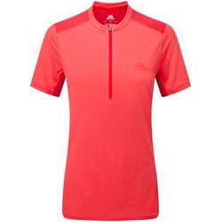 Mountain Equipment Nava Short Sleeve Zip T - Womens, ME-006653-ME-01812 Hibiscus/Capsicum-14, X-Large