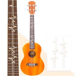 KIILOMP Guitar Stickers Electrocardiogram Guitar Fretboard Stickers Fret Decal Inlays for Guitar Ukulele Guitar Accessories Gifts for Guitar Player