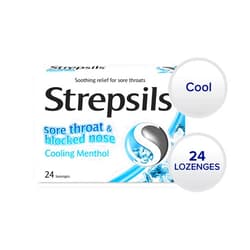 Strepsils Cool Menthol lozenges (4 Boxes of 24 lozenges)