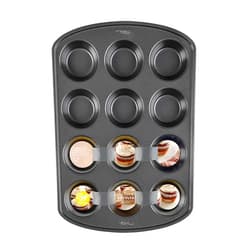 Wilton Perfect Results Premium Non-Stick Cupcake Pan, 12-Cup Muffin Tin, Steel Baking Supplies