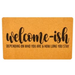 CXQRR Funny-Welcome-Door-Mat-Outside-Entrance-Doormat-Welcome - Ish Front-Door Entrance-Door-Mat for Indoor-Outdoor Home Entry 17x30 Inch