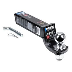 Reese 7090800 Interlock® Trailer Hitch Ball Mount Starter Kit, 14,000 lbs. Capacity, Heavy Duty, Fits 2-1/2 in. Receiver, 3 in. Drop, Black