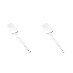 Rubbermaid Commercial Products Cold Temperature Spoon Spatula, 13.5 Inch, Clean-Rest Design (FG193400WHT), White (Pack of 2)