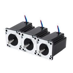 STEPPERONLINE 3PCS 3.1Nm Nema 24 Stepper Motor 3.5A 4-Wires 8mm Dual Shaft DIY CNC Mill Router