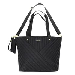 Bioworld Rachel Roy Black Quilted Fabric 21