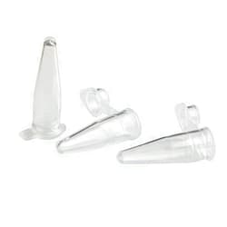 LAMPPE 100 Piece Tiny 0.2ml Microcentrifuge Tube Graduated Holder Vial Tiny Container with Snap Cap, Clear EP Tube for Tiny Pollen Storage