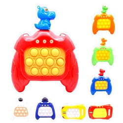 KWORLD - TMCC KWORLD Car Version Quick Push Children Educational Game Light Up Pop Puzzle Fidget Toys for Kids with Car Modeling Reactivity Training Toy (Red)