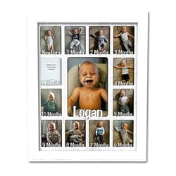 NORTHLAND FRAMES AND GIFTS, INC. Northland Baby First Year Personalized Frame - Holds Twelve 2.5