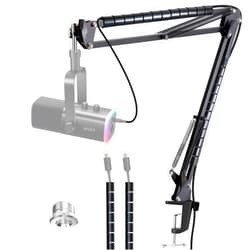 YOUSHARES Boom Arm Compatible with Fifine Dynamic Microphone (AM8), Mic Arm for Fifne XLR/USB Gaming Podcast Recording PC Mic, Adjustable Scissor Mic Stand by YOUSHARES