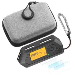 HCJYC Case for Flipper Zero, 5 in 1 Protective Cover Accessory Set with 3 Pack of Screen Protect & EVA Carrying Case for Flipper Zero - Black