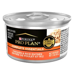 Purina Pro Plan High Protein Cat Food Complete Essentials Wet Gravy, Chicken and Rice Entree - (Pack of 24) 3 oz. Pull-Top Cans