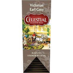 Celestial Seasonings Black Tea, Victorian Earl Grey, Contains Caffeine, 25 Tea Bags (Pack of 6)
