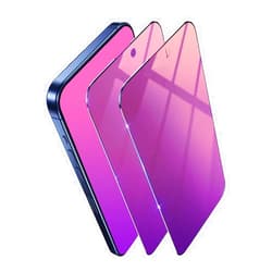 Eliphelet 2pack Compatible with iPhone 15 Pro Max Privacy Screen Protector, tempered glass for 15promax Anti-Spy Full Coverage Gradient Colorful Easy Installation 6.7inch [Purple]