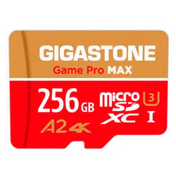Gigastone [5-Yrs Free Data Recovery] GIGASTONE 256GB Micro SD Card, 4K Game Pro MAX, A2 V30 MicroSDXC Memory Card for Nintendo-Switch, SteamDeck, 4K UHD Video, Up to 130/85 MB/s, UHS-I U3 C10 with Adapter