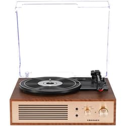 Crosley CR6045A-WA Miles 3-Speed Bluetooth in/Out Record Player Turntable with Built-in Speakers, Walnut