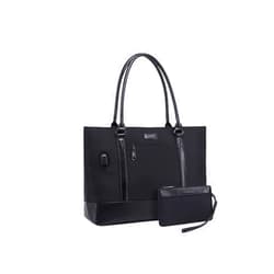 ITSCOSY 15.6 USB Laptop Tote Bag: Waterproof with 15 Pockets Large Work Bag Teacher Bag Fits 15.6 inch Laptop for women with Purse