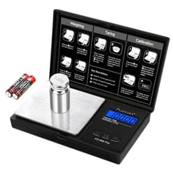 Fuzion Digital Pocket Scale .01 Gram Accuracy, 500g Digital Gram Scales for Small Food, Jewelry, Herb, Spice, Coin - Weight Gram and Oz - 100g Calibration Weight