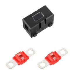 SIGANDG Midi Fuse Holder and 2 Pieces 50A Midi high Current Fuse Screw Fuse for Cars, Trucks, Vehicles (50 Amp)